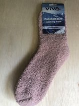 Sponge sokken-Fluffy sokken-Warme sokken- Huissokken - onze size- (oud) Roze