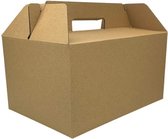Boîte repas Medium, Lunch box, Boîte repas, Boîte à emporter, Avec anse, Kraft, 28x20x15cm