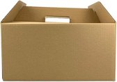 25 stuks x Maaltijddoos Groot - 33x25x17cm - Lunchbox - Mealbox - Takeaway doos - Met Handvat - Kraft - take away box - Maaltijddozen - kraft lunch boxes - Maaltijdbezorgbox - kart