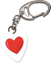 Plectrum sleutelhanger Rood Hart