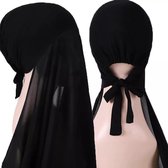 Zwarte Hoofddoek, mooie hijab nieuwe stijl (onderkapje en hijab).