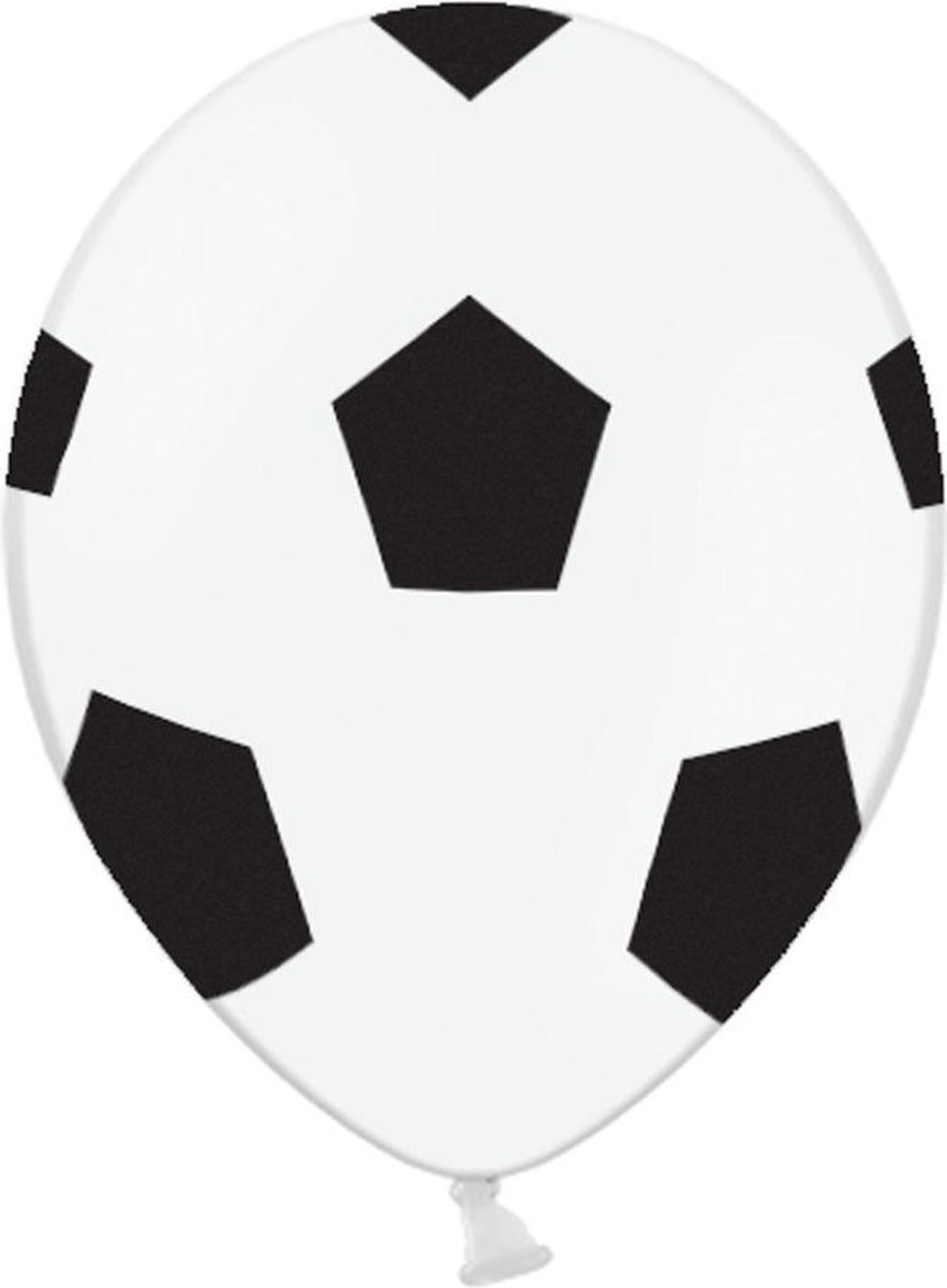 Partydeco - Ballonnen Voetbal (6 stuks)
