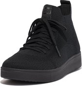 FitFlop™ Rally High Top Sneaker - Water-Resistant Knit Black - Maat 42