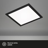 Briloner Leuchten - LED-paneel, LED-plafondlamp, plafondlamp, plafondspot, 12 Watt, 1.300 lumen, 4.000 Kelvin, wit-zwart