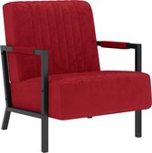 Fauteuil fluweel wijnrood 66x84x84 cm