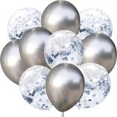 Zilveren Ballonnen set 10 stuks | 30 centimeter | Verjaardag of andere feesten