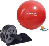 Tunturi - Fitness Set - Trainingswiel - Gymball Rood 55 cm