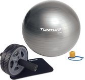 Tunturi - Fitness Set - Trainingswiel - Gymball Zilver 75 cm