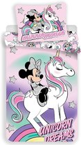 Disney Minnie Mouse Unicorn Dekbedovertrek - Eenpersoons - 140  x 200 cm - Multi