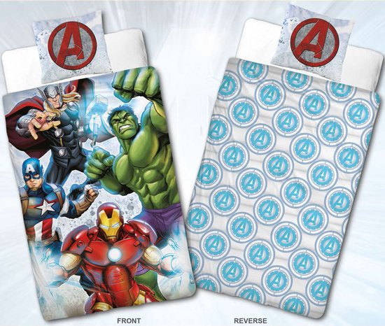 Housse de couette Marvel Avengers Team - Simple - 140 x 200 cm - Multi