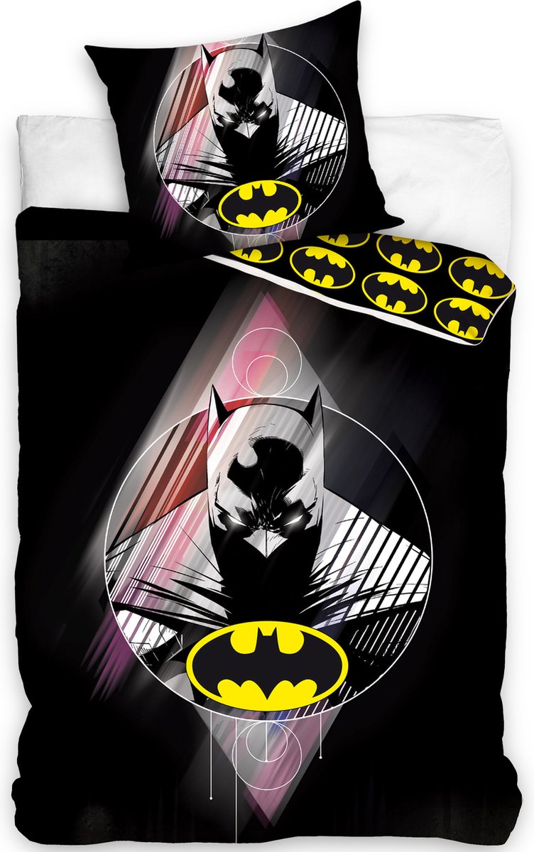 Batman Dark Knight Dekbedovertrek - Eenpersoons - 140x200 cm - Zwart