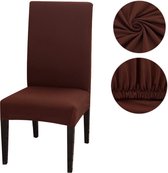 Stoelhoes voor Eetkamerstoel - 2 Stuks - Chocolade Bruin - Stretch Materiaal - Universele Stoelhoezen - Bescherming voor uw stoelen - Nieuw uiterlijk