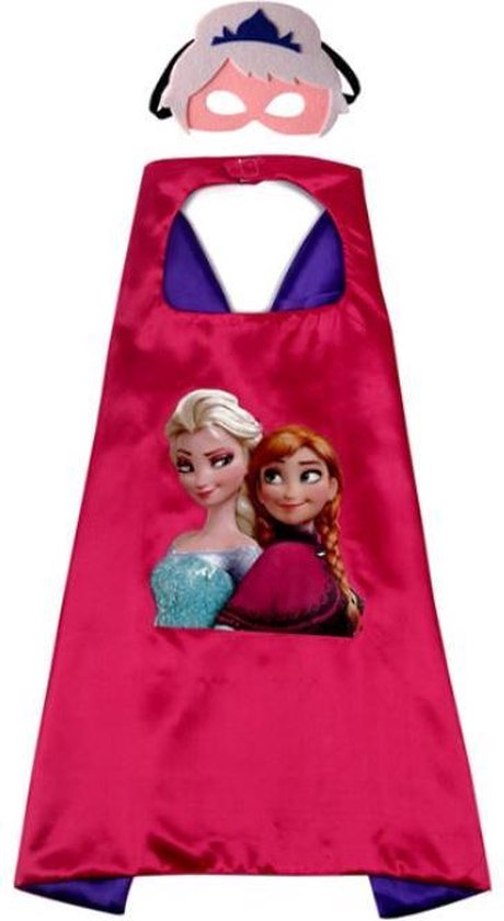 Frozen en Elsa cape + masker / roze cape / verkleed pak / verkleedkleding /  verkleden... | bol.com