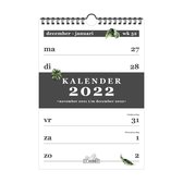 Hobbit Spiraalkalender A4 2022 - ringband - A4 formaat - week op 1 pagina - type D3 - junglebladeren