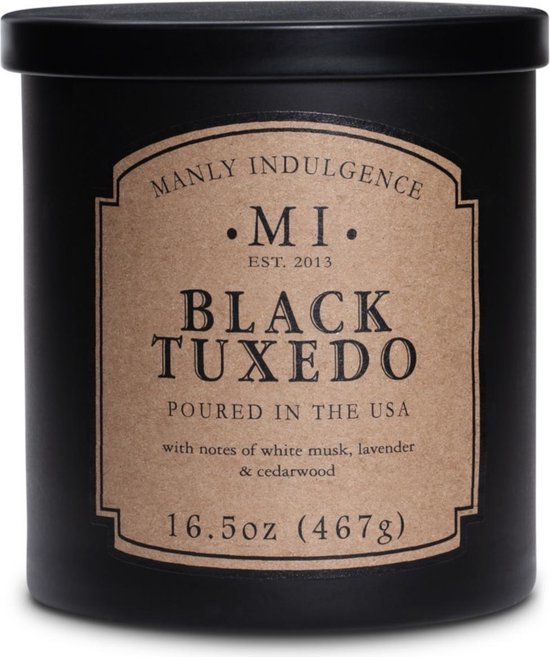 Colonial Candle – Manly Indulgence - Classic Black Tuxedo - 467 grammes