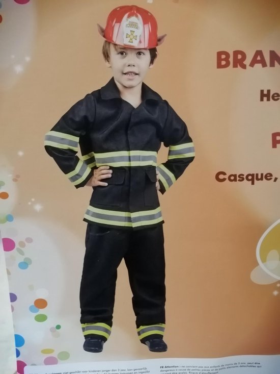 Brandweerman pak met helm - maat 146 - Feestkleding | bol.com