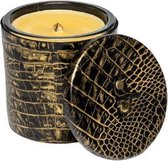 Luxe woonaccessoires - Cartello Home - Croco Goud Leer - Kaars Flamma - 10 diameter - Vocht & Vuil afstotend - Must Haves.