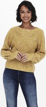 Jacqueline de Yong Trui Jdyjustina L/s Structure Pullover Knt 15228376 Harvest Gold/multi Mela Dames Maat - S