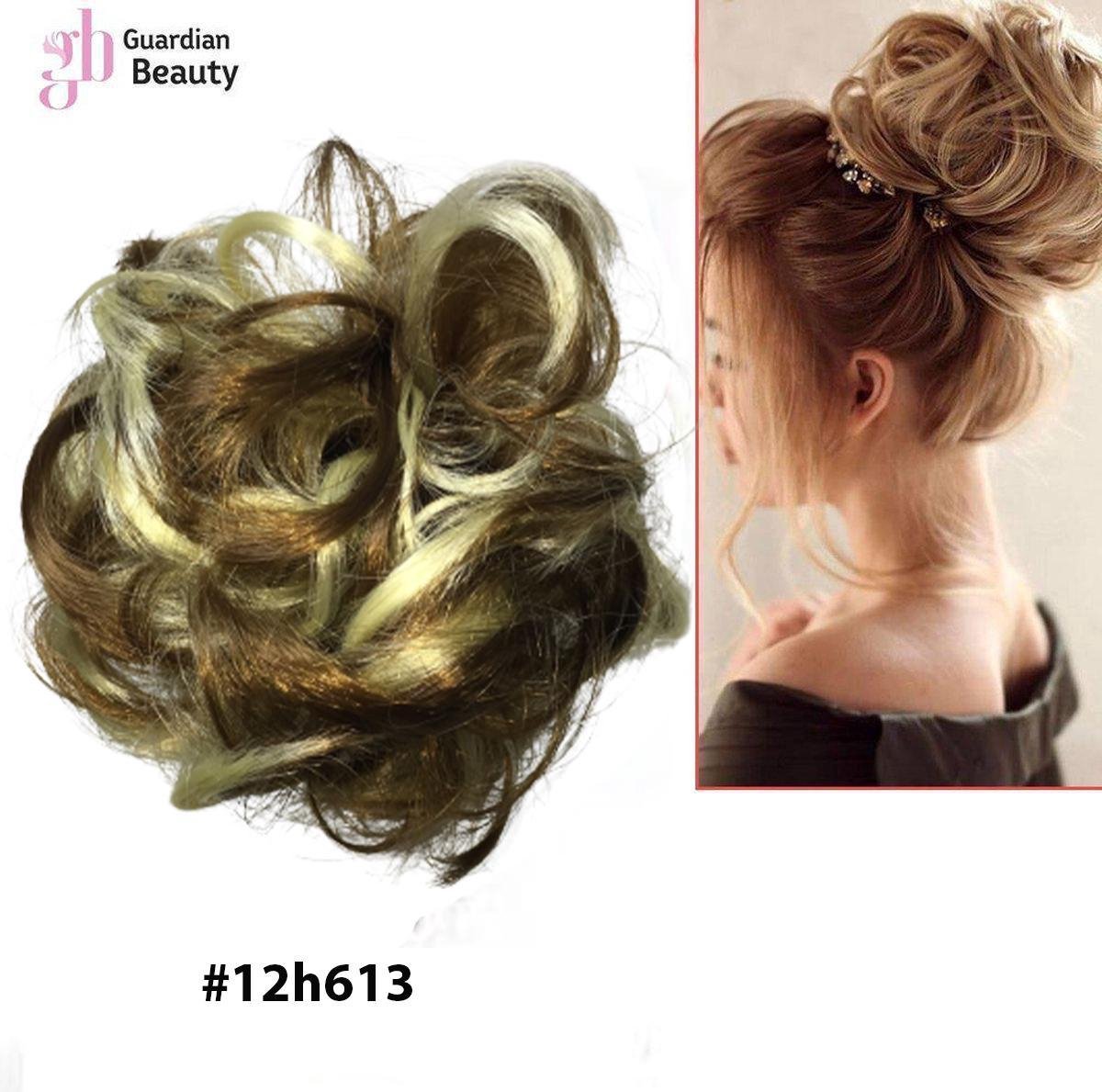 Messy Haarstuk Bun #12h613 | Haar wrap extension | Haarstuk Clip-In Twist Bun | Hair Bun | Haarstuk Hair Extensions Donut Ponytail Messy Bun - 40 Gram