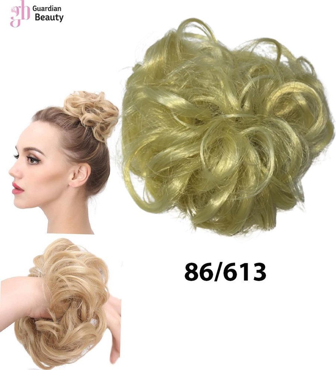 Messy Haarstuk Bun 86/613 | Haar wrap extension | Haarstuk Clip-In Twist Bun | Hair Bun | Haarstuk Hair Extensions Donut Ponytail Messy Bun - 40 Gram