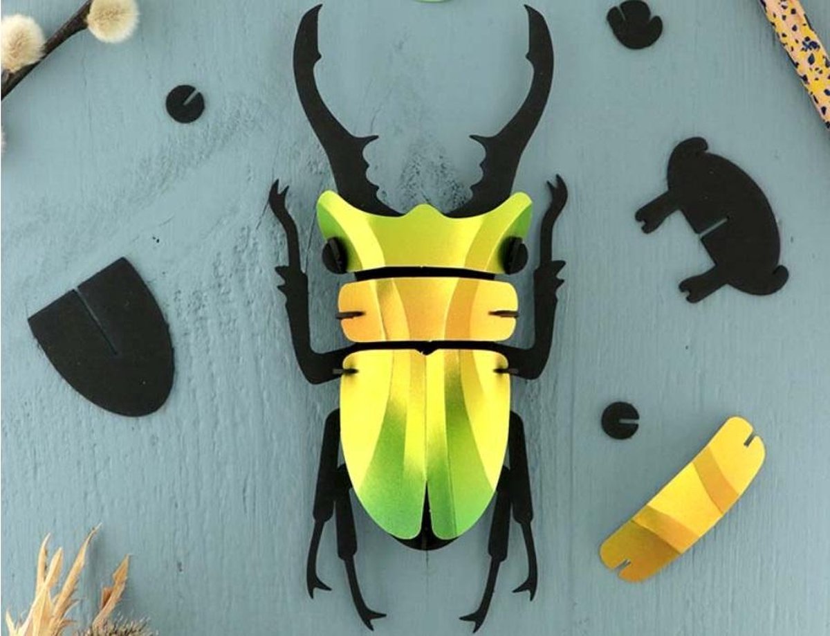 Assembli Paper Stag beetle small-Mango groen