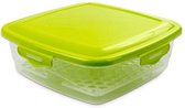 Hega lunchbox met rekje London 1 liter 17 x 6,2 cm groen