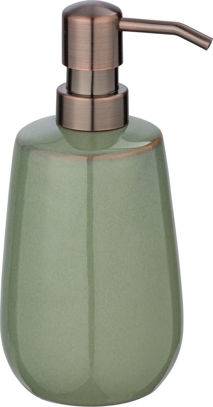 Wenko Zeepdispenser Sirmione groen met brons / zeep pompje