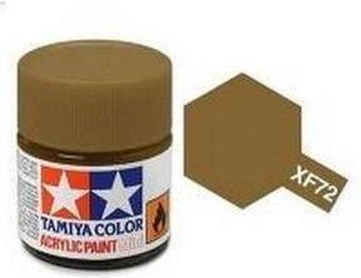 Tamiya Hobbyverf Acrylverf - XF-72 JGSDF Brown - Matt - Acryl - Verf potje - 10 ml