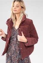 DEELUXE Korte corduroy puffer coat RENATA Chocolate