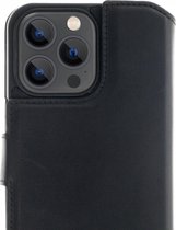 Minim 2-in-1 iPhone 13 Pro Hoesje Book Case en Back Cover Zwart