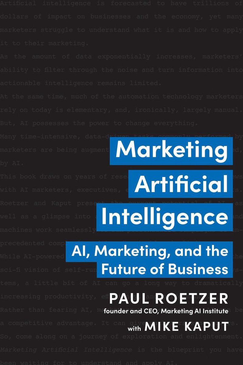 Omslag van Marketing Artificial Intelligence
