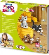 speelklei kat junior grijs/zwart/wit 6-delig