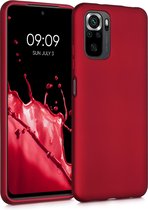 kwmobile telefoonhoesje voor Xiaomi Redmi Note 10 / Note 10S - Hoesje voor smartphone - Back cover in metallic donkerrood