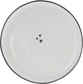 Bastion Collections - Dessertbord 3 zwarte hartjes