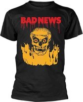 Bad News Heren Tshirt -S- Fireskull Zwart