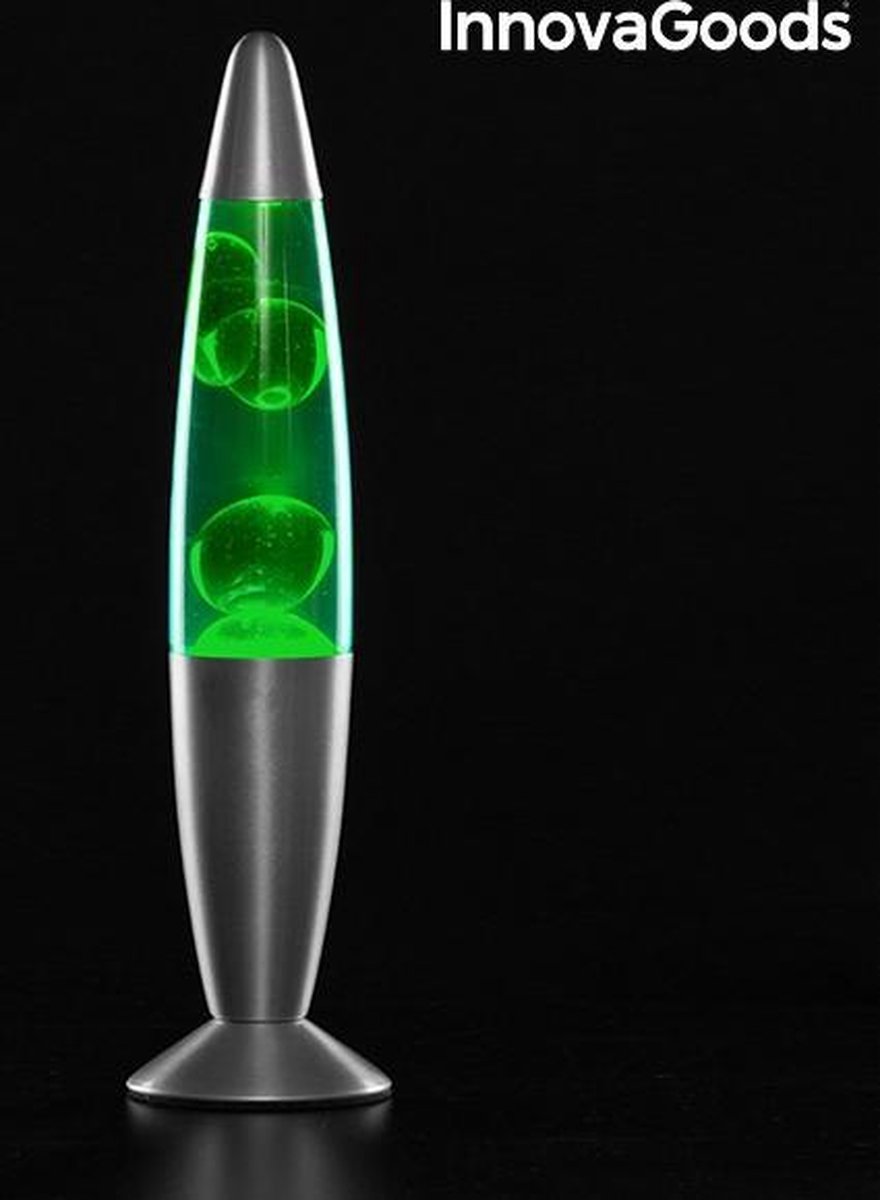 Lavalamp | Tafellamp | Nachtlampje | 36cm Hoog | Kleur: Groen | Merk: InnovaGoods