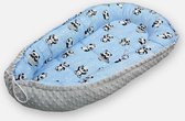 Babynest Pandabeer blauw