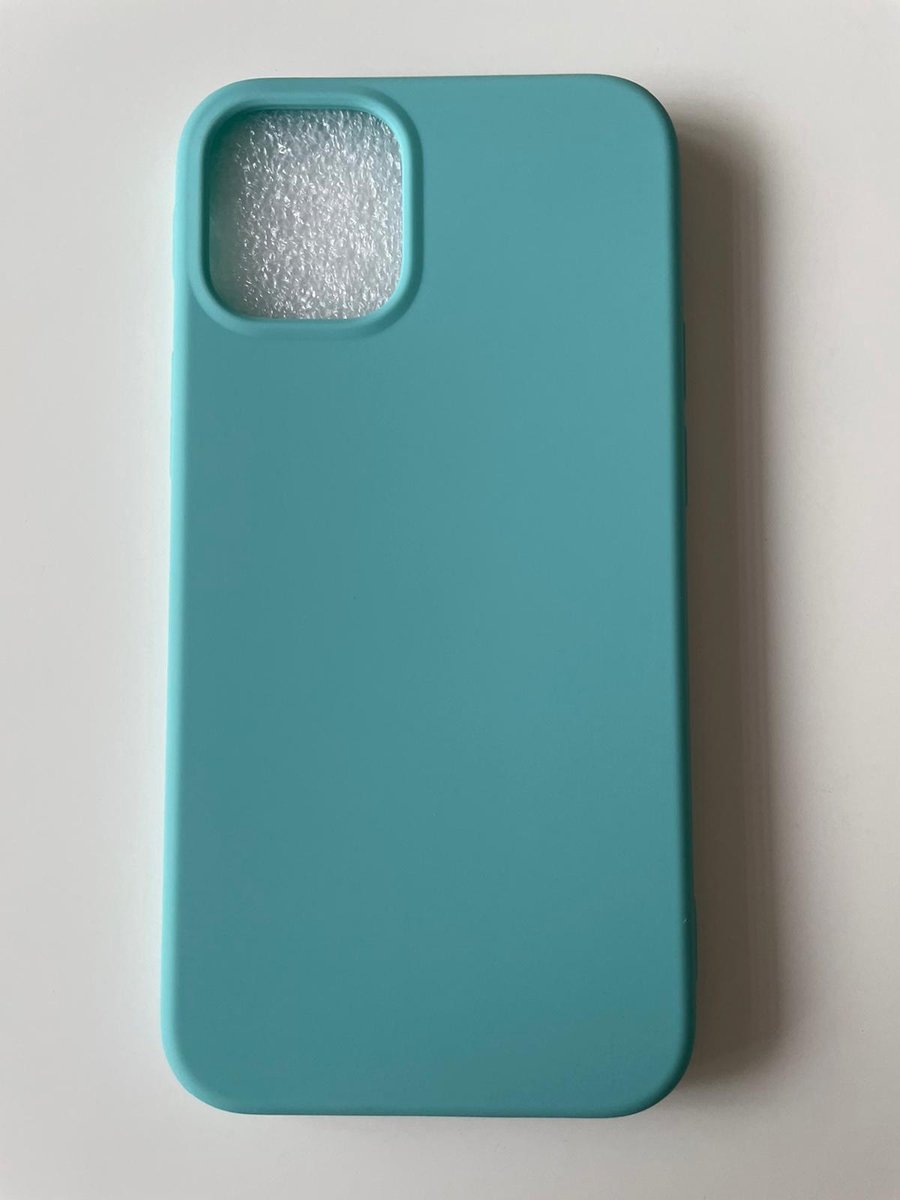 Siliconen case Backcover -Geschikt voor iPhone 12 Mini - TPU hoesje Turquoise