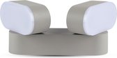 LED wandlamp kantelbaar - grijs 12 Watt 3000K warm wit IP65 waterdicht