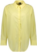 Vero Moda VMMIE L/S OVERSIZED SHIRT Lemon Meringue Dames Blouse - Maat L