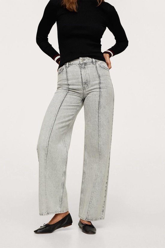 Mango Jeans Wideleg Highwaist Jeans Met Stiksels 17026317 Tg Dames Maat -  W42 | bol.com