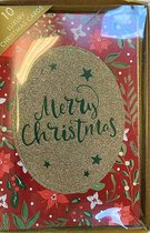20 Luxe kerstkaarten met enveloppen|Kerstkaart - Kerstkaart met envelop - Wenskaart - Kerstcadeau- Algemene kaart – 4 designs - Feest - Set van 20 stuks