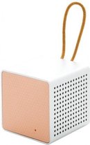 speaker Vibe bluetooth 6 cm alu zalmroze/wit 2-delig