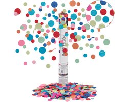 confetti kanon - 6-8 m effecthoogte - carnaval - papier - 40 cm - gekleurd