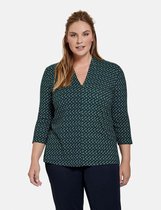 SAMOON Shirt met V-hals en 3/4-mouwen