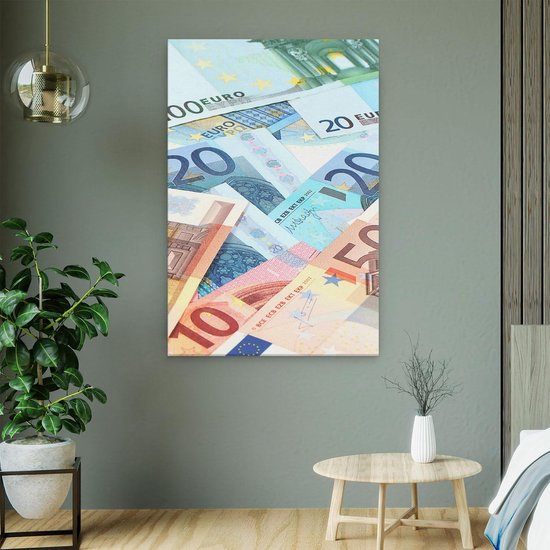 Artaza Peinture sur toile Billets d'argent en Euro - Billets - 60x90 - Photo sur toile - Impression sur toile
