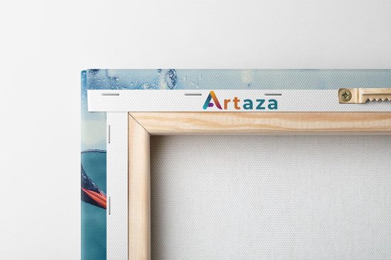 Artaza Peinture sur Toile Pingouin Nage dans l' Water - 80x120 - Groot - Tableau sur Toile - Impression sur Toile