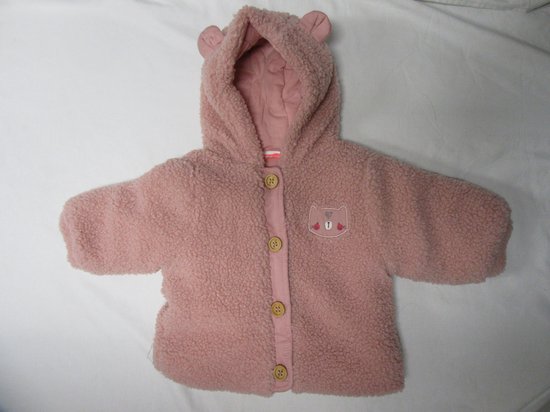 noukie's, manteau d'hiver, fille, rose, chat sherpa, 12 mois 80