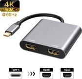 NÖRDIC USBC-N1168 USB-C naar HDMI adapter - 4K 60Hz - Space Gray
