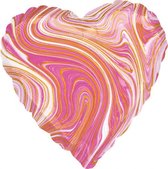 folieballon Pink Heart 45 cm metallic